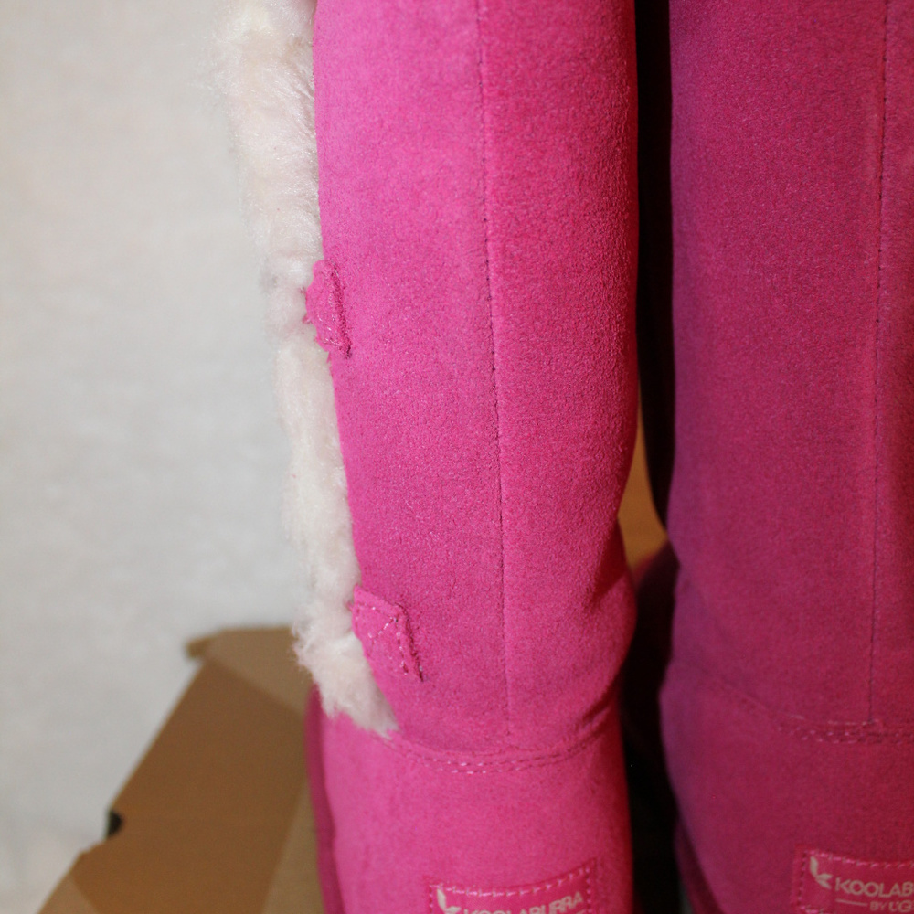 UGG KOOLABURRA KENSLEI SUEDE FUR BOOTS NEW! PINK - Picture 5 of 7